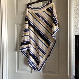 Striped Yellow and Blue Women's Shawl